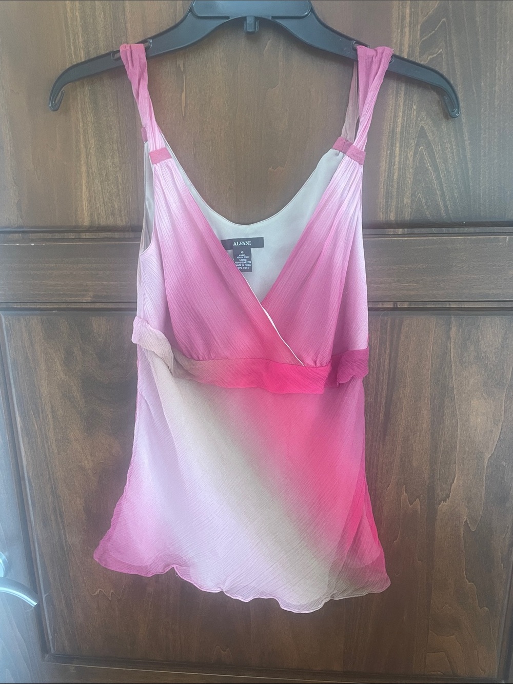Alfani Pink Ombre V-Neck Sleep Tank